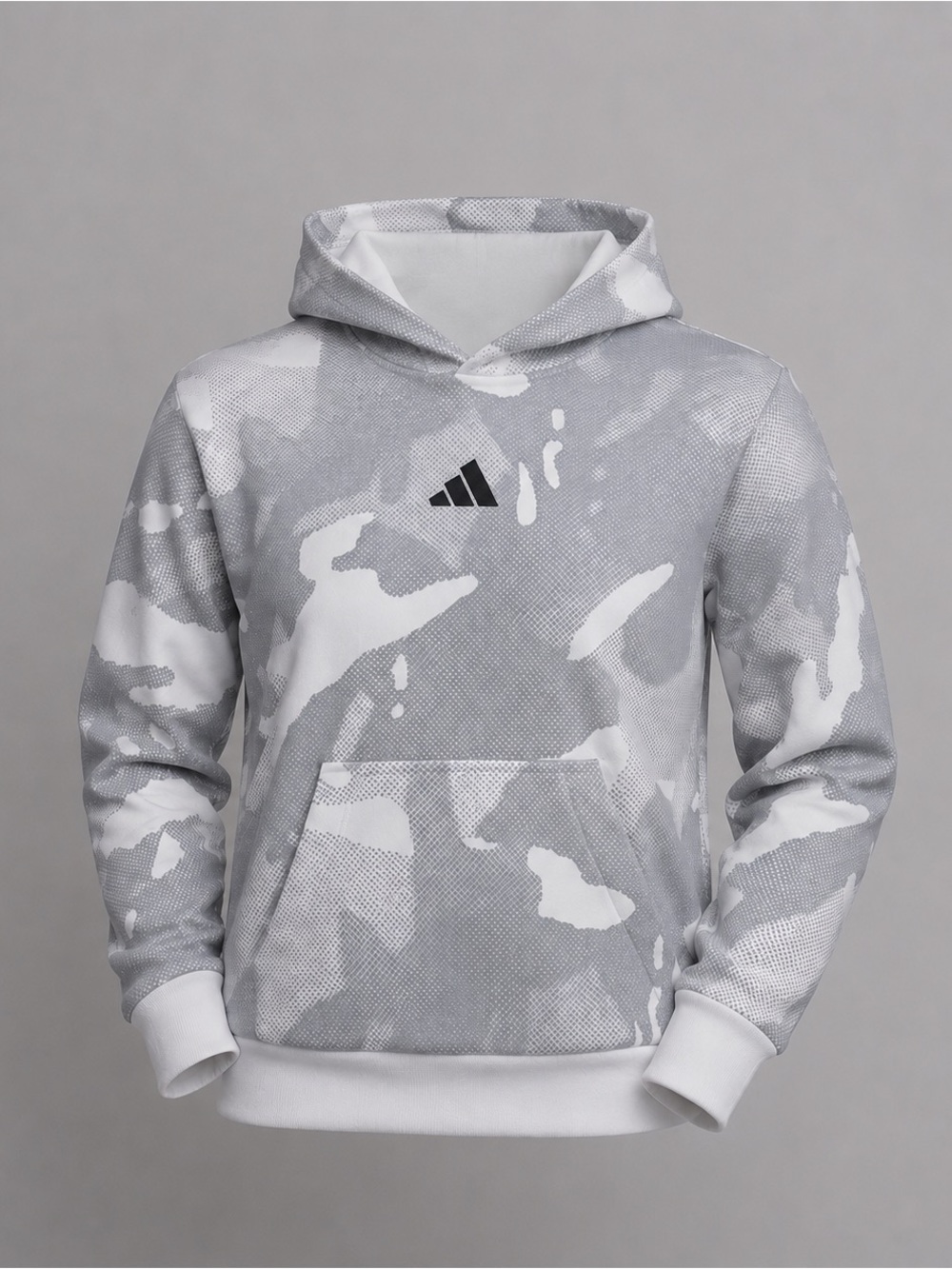 NWT Adidas Big Boys' Halftone Camo Pullover Hoodie S (8)